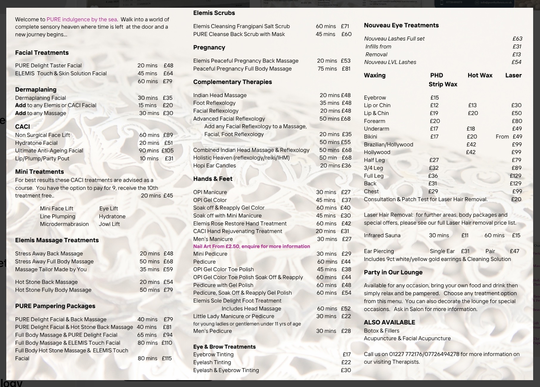Price List